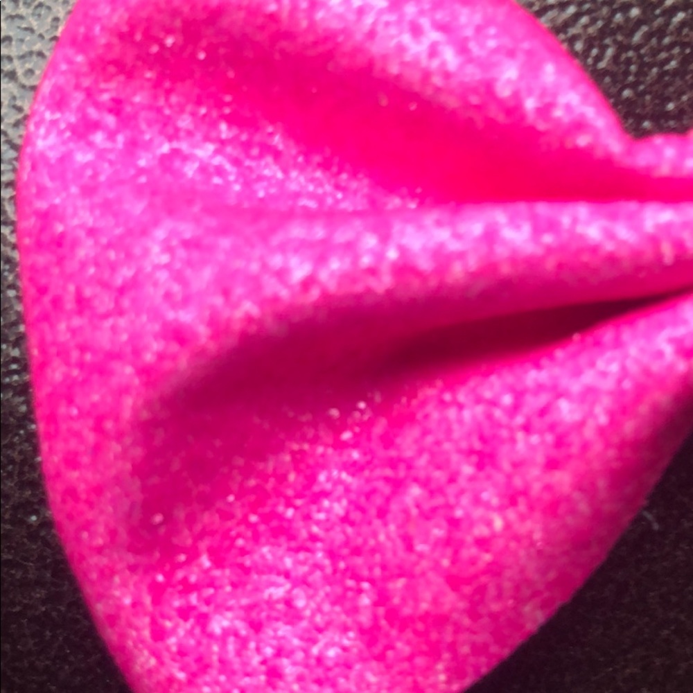 Hot pink glitter Hair bow 3.25 in nwt - Picture 2 of 2